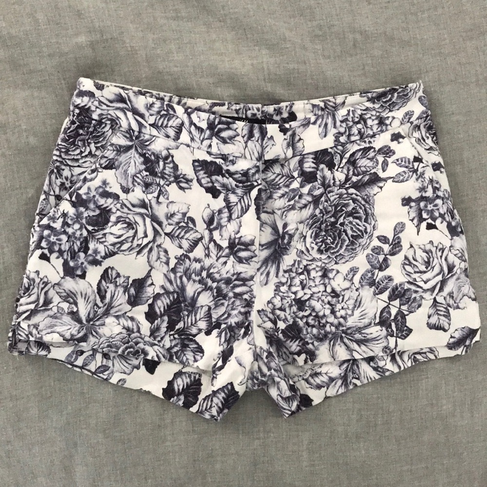 Blue Floral Shorts